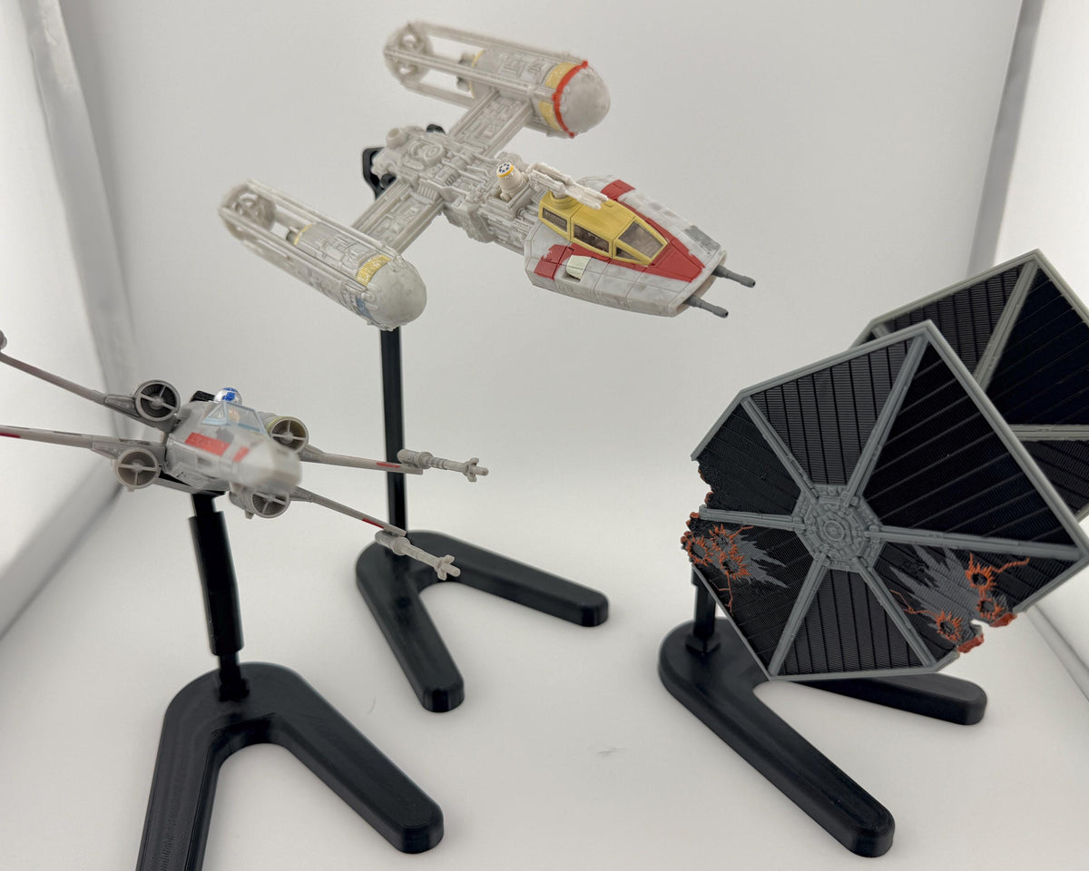 Y-Wing Flight Stand for Micro Galaxy Squadron | Cosmic Swap Display Stand Packs