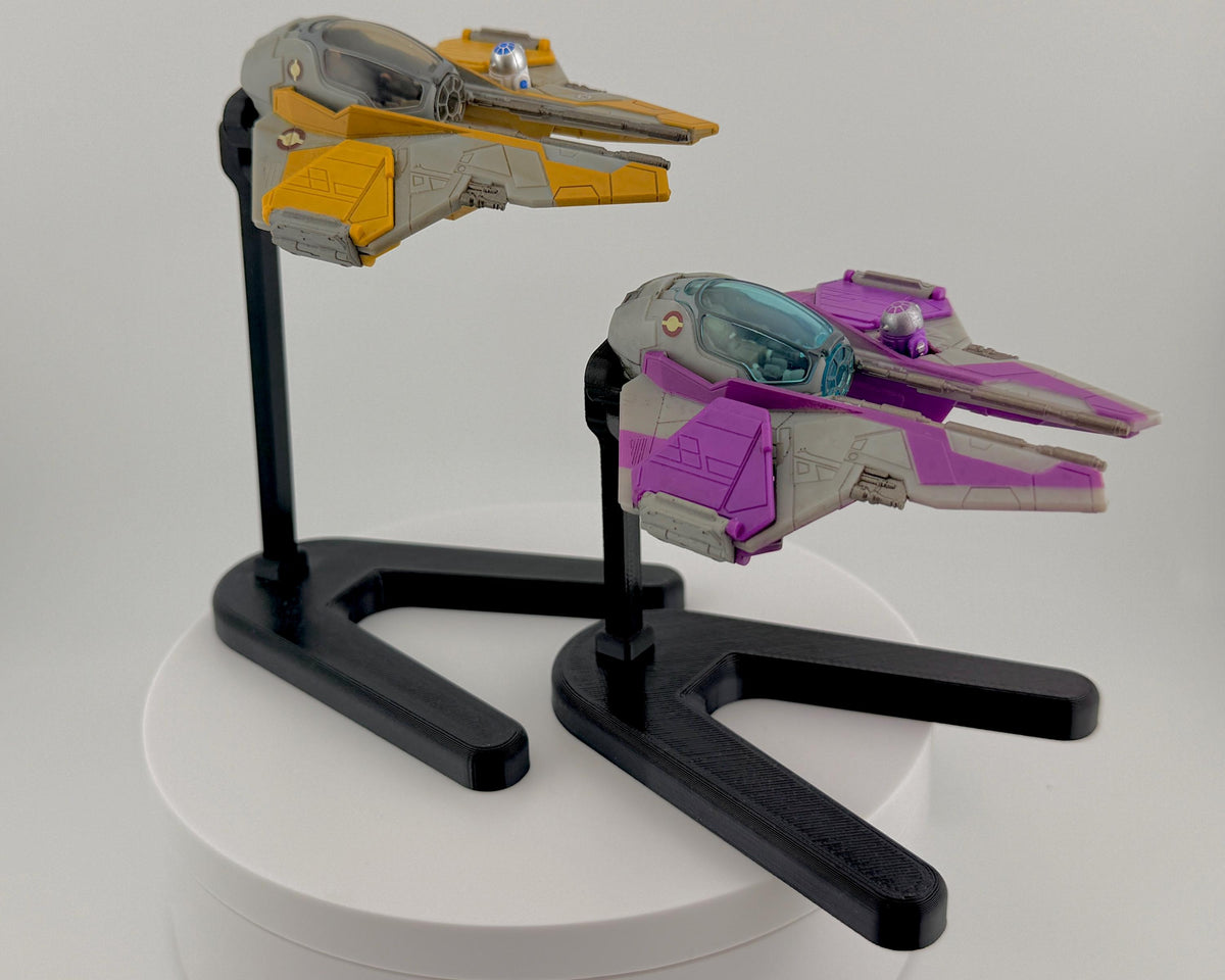 Jedi Interceptor Flight Stand for Micro Galaxy Squadron | Cosmic Swap Display Stand Packs