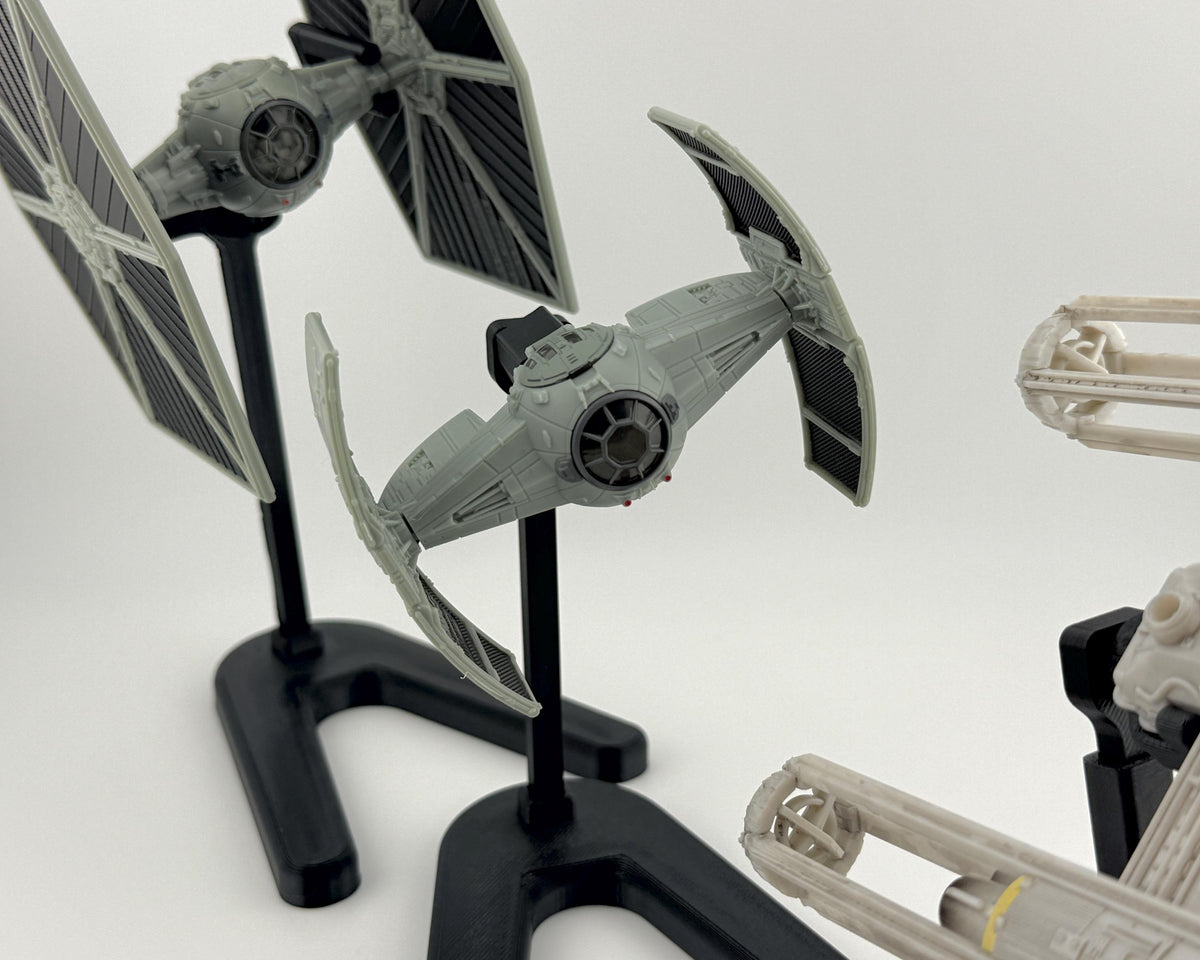 TIE Fighter Flight Stand – Cosmic Swap Modular Display System for Micro Galaxy Squadron | Fixed-Height, Multi-Height, and Dynamic Packs