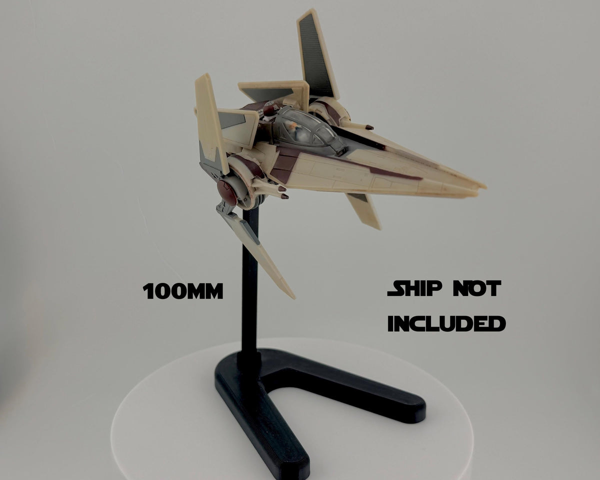 V Wing Torrent Starfighter Flight Stand for Micro Galaxy Squadron | Cosmic Swap Display Stand Packs