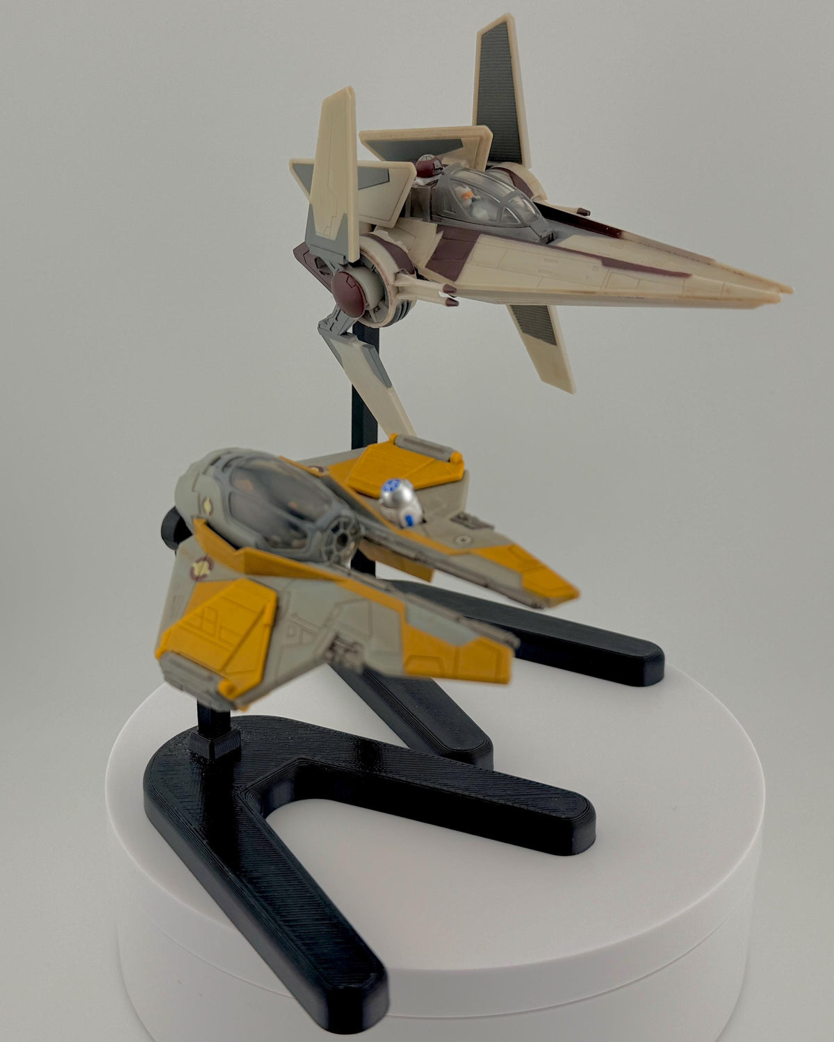 V Wing Torrent Starfighter Flight Stand for Micro Galaxy Squadron | Cosmic Swap Display Stand Packs