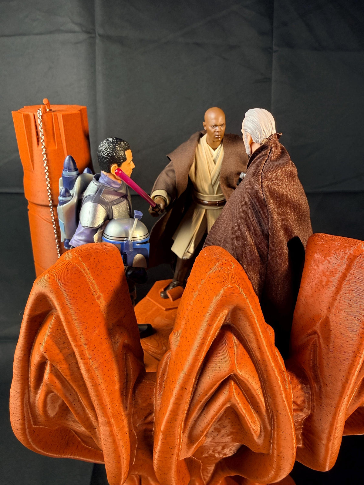 Battle of Geonosis Diorama Set for Black Series & TVC | Attack of the Clones Arena Display for 1/12 and 3.75 Figures