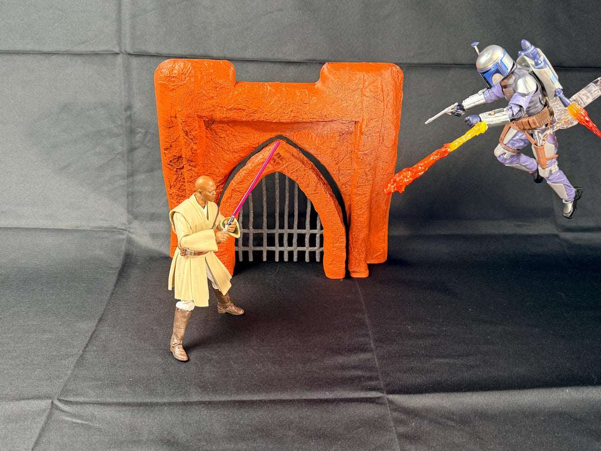 Battle of Geonosis Diorama Set for Black Series & TVC | Attack of the Clones Arena Display for 1/12 and 3.75 Figures