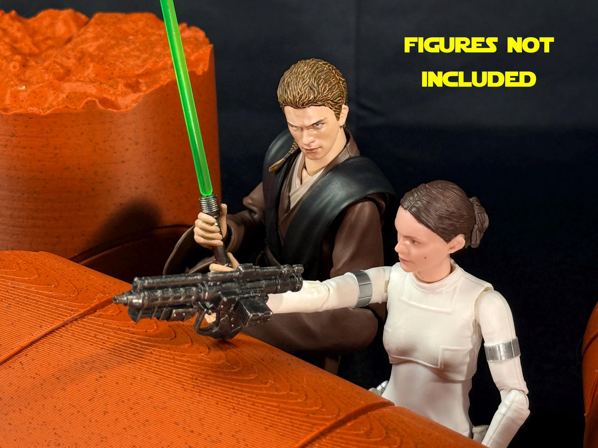 Battle of Geonosis Diorama Set for Black Series & TVC | Attack of the Clones Arena Display for 1/12 and 3.75 Figures