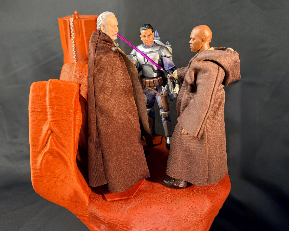Battle of Geonosis Diorama Set for Black Series & TVC | Attack of the Clones Arena Display for 1/12 and 3.75 Figures