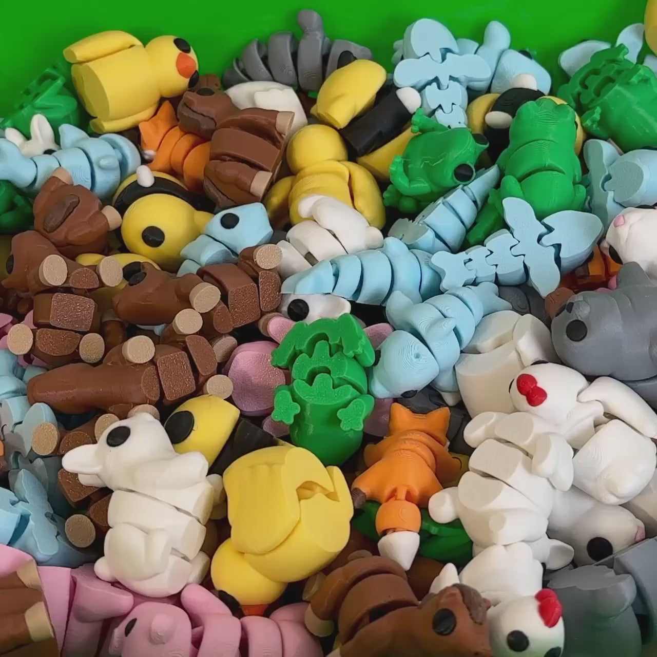 Farm Animal Fidget Toy 6-Pack: 3D Printed Sensory Wiggle Toy