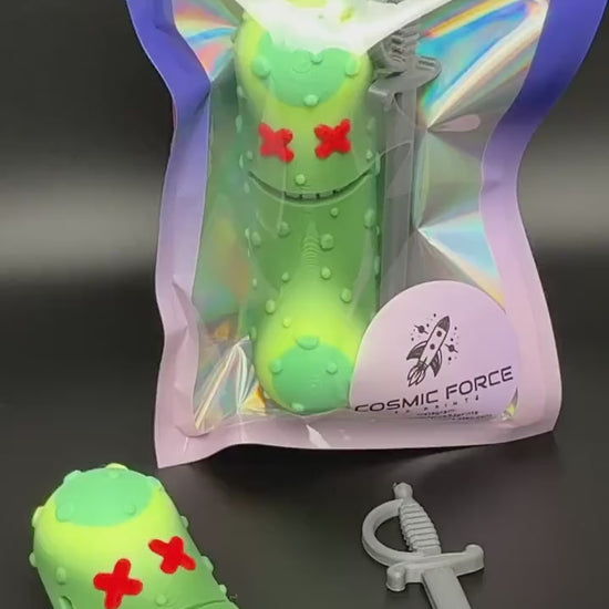 Large Cocktailed Pickle Fidget: 3D Printed Articulating Toy