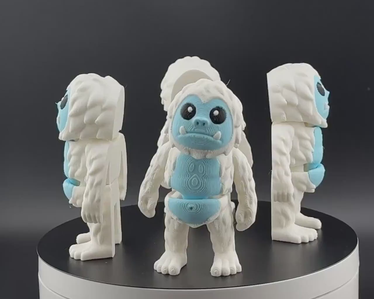 Yeti Fidget Friend Flexi Articulated Sensory Toy 3D Printed Animal Toy Wiggle Stocking Stuffer Teacher Gift Abominable Snowman Therapy Toy