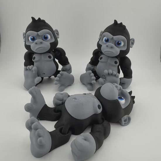 Articulated Gorilla Fidget Toy: 3D Printed Sensory Desk Pet