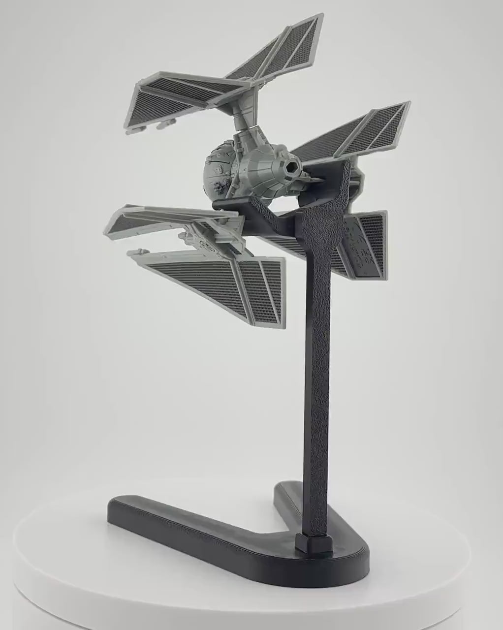 TIE Defender Flight Stand for Micro Galaxy Squadron | Cosmic Swap Flight Stands | Fixed-Height, Multi-Height, Dynamic Packs