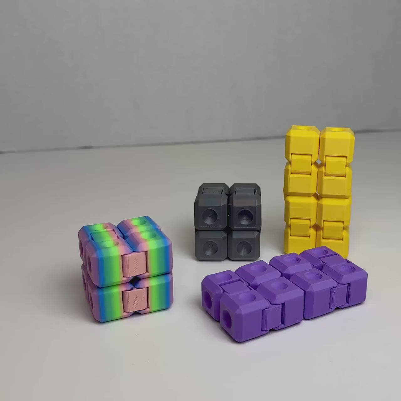 Infinity Fidget Cube 3D Printed Fidget Toy, Teen Stress Relief Anxiety Cube, Gift for Teacher, Rainbow Pride Options Available