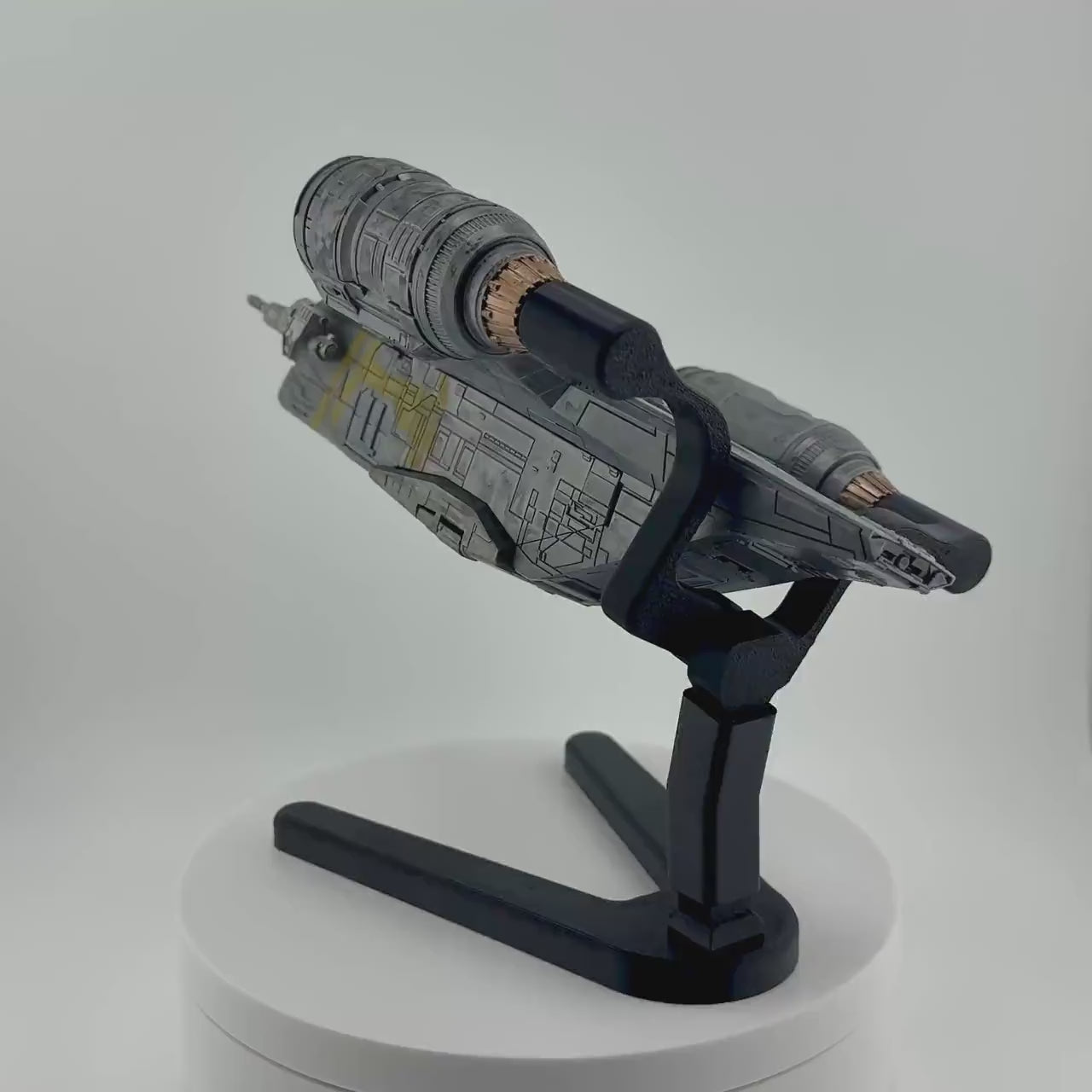 Razor Crest Flight Stand STL File | Modular Display Stand for Micro Galaxy Squadron | Cosmic Swap Flight Stands Digital Download