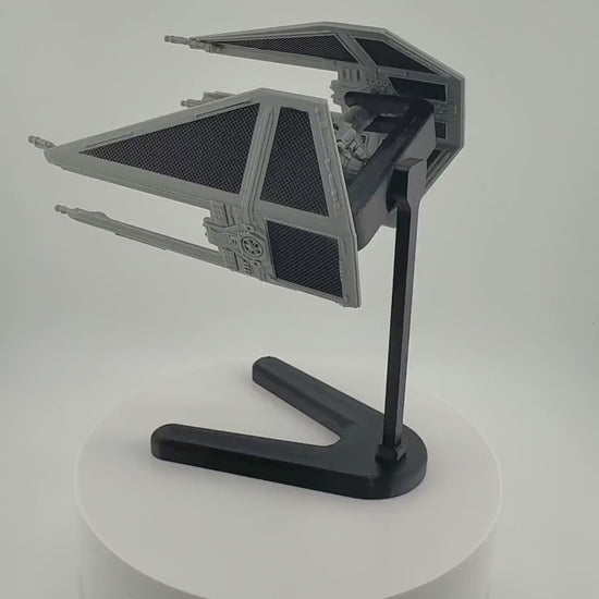 TIE Interceptor Flight Stand STL File | Modular Display Stand for Micro Galaxy Squadron | Cosmic Swap Flight Stands Digital Download