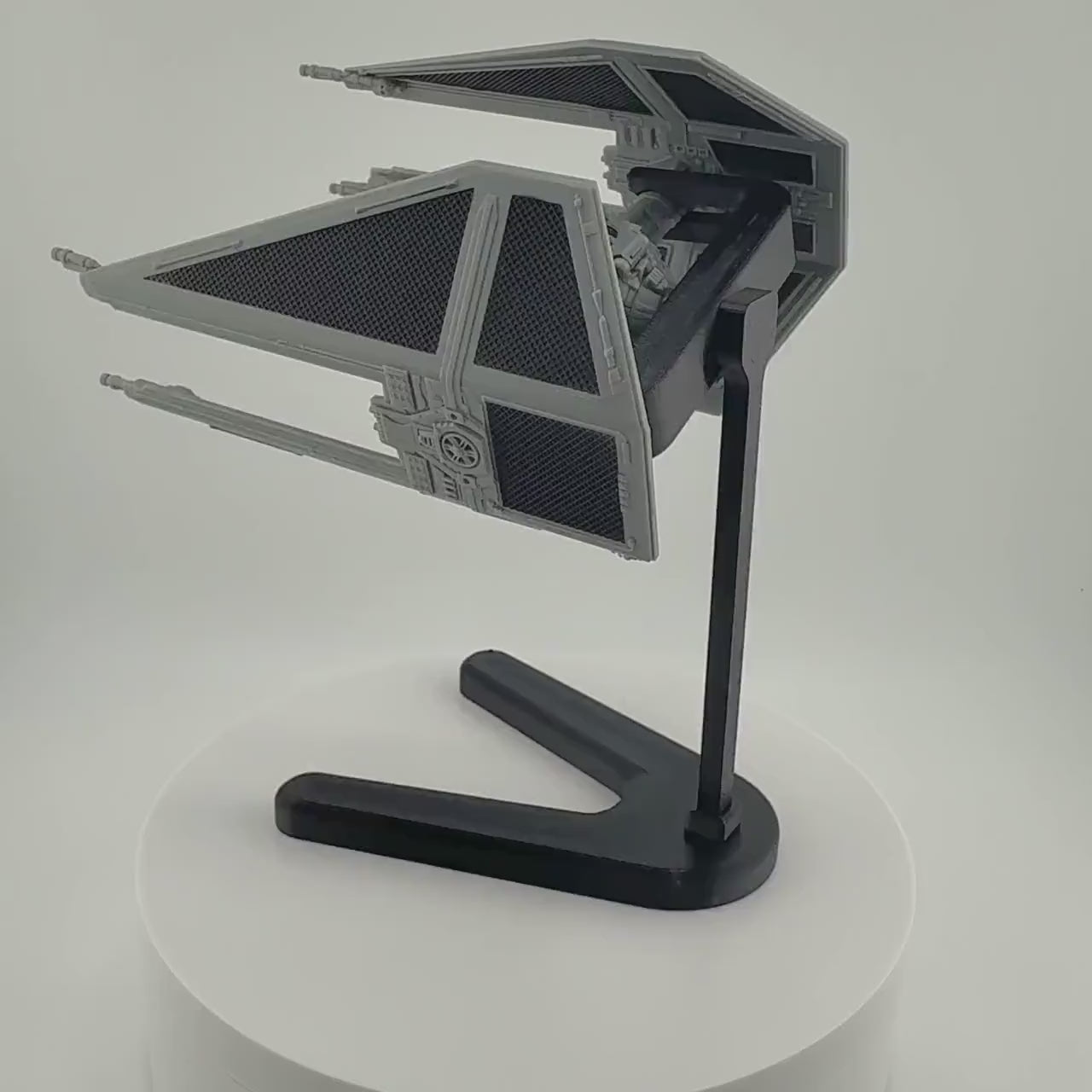 TIE Interceptor Flight Stand STL File | Modular Display Stand for Micro Galaxy Squadron | Cosmic Swap Flight Stands Digital Download
