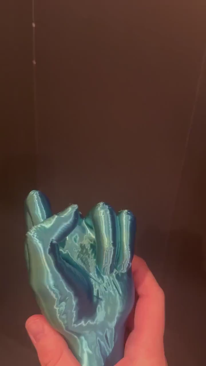 3D Printed Collapsing Middle Finger: Funny Gag Gift Desk Toy