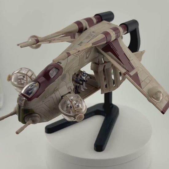 LAAT Republic Gunship Flight Stand for Micro Galaxy Squadron | Cosmic Swap Flight Stands | Fixed-Height, Multi-Height, Dynamic Packs