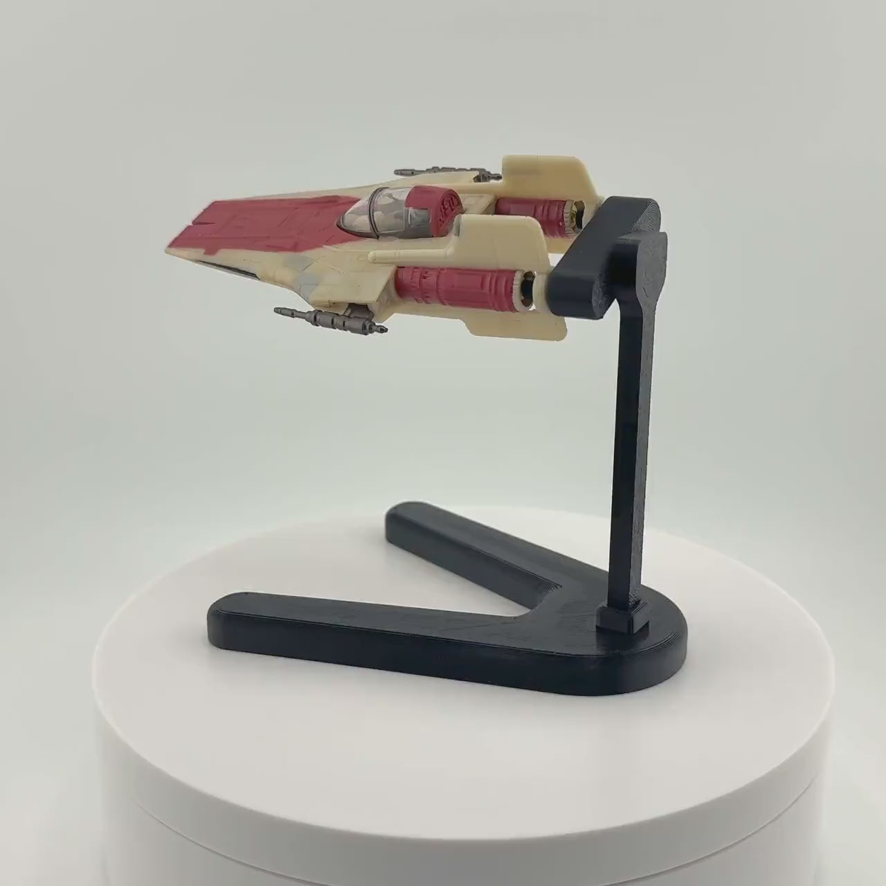 A-Wing Flight Stand STL File | Modular Display Stand for Micro Galaxy Squadron | Cosmic Swap Flight Stands Digital Download
