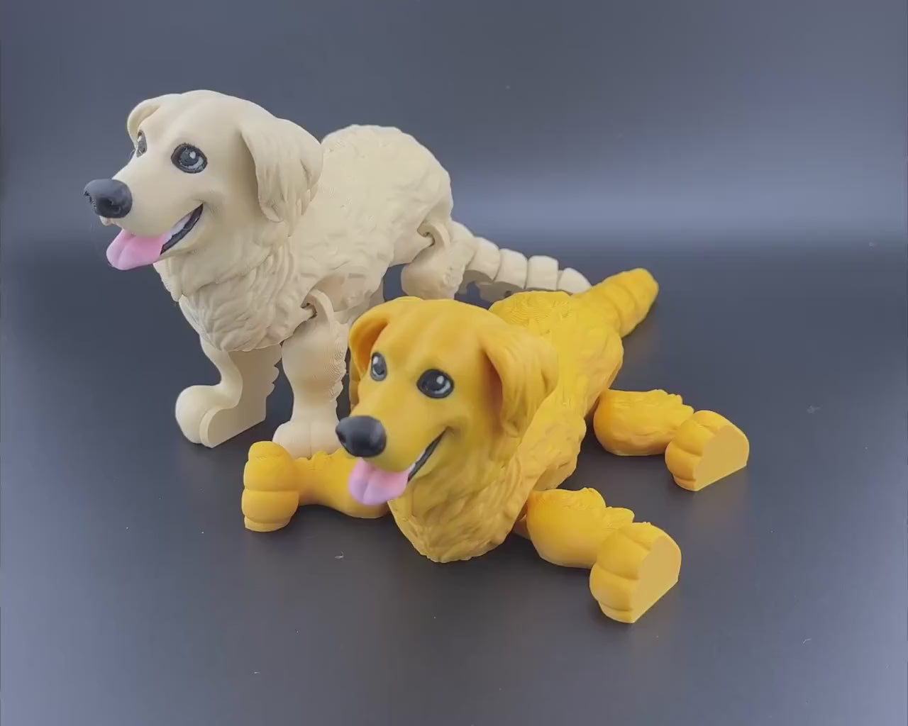 Golden Retriever Fidget Friend Printverse Flexi Articulated Sensory Fidget 3D Printed Animal Wiggle for Teacher Cute Therapy Toy