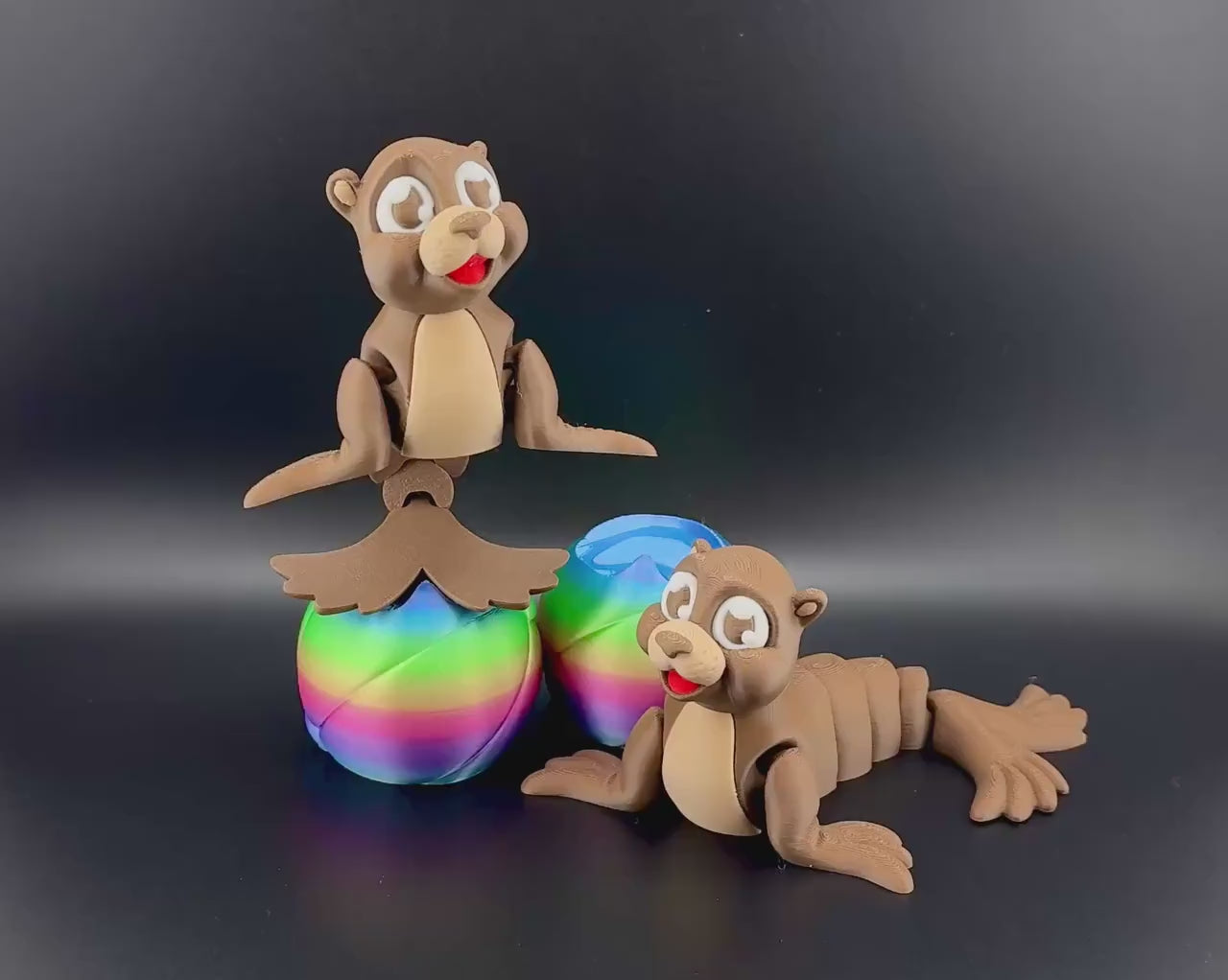 Sea Lion Fidget Friend with Beach Ball | 3D Printed Articulating Flexi Seal Figure | Printverse Cute Sea Lion Gift | Stress Relief Toy