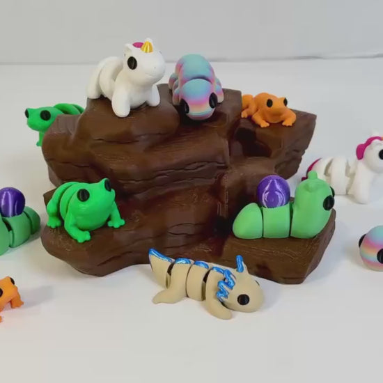 Forest Friends 6 Pack | ZOU3D | Flexi Articulated Sensory Fidgets | 3D Printed Toy | Baby Animals | Wiggle Toy | Stocking Stuffer Gift