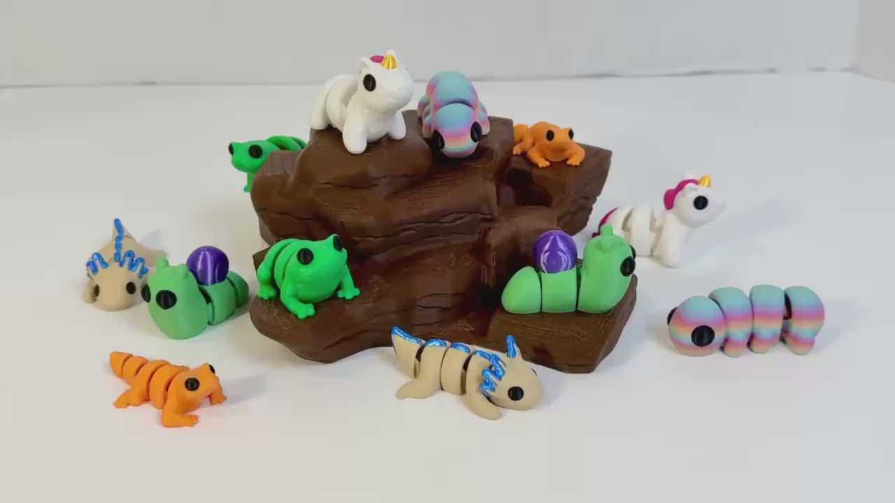 Forest Friends 6 Pack | ZOU3D | Flexi Articulated Sensory Fidgets | 3D Printed Toy | Baby Animals | Wiggle Toy | Stocking Stuffer Gift
