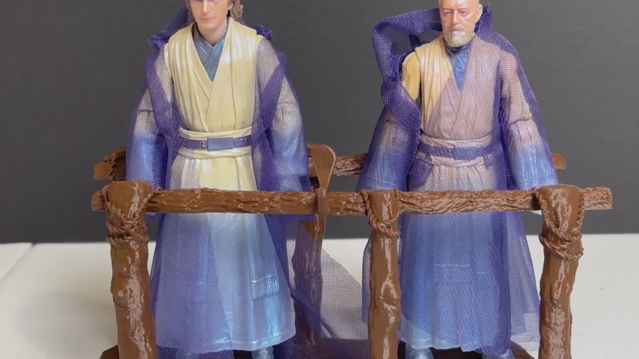 Force Ghost Bridge Diorama Stand for Star Wars Black Series, 3D Printed Endor Scene Display