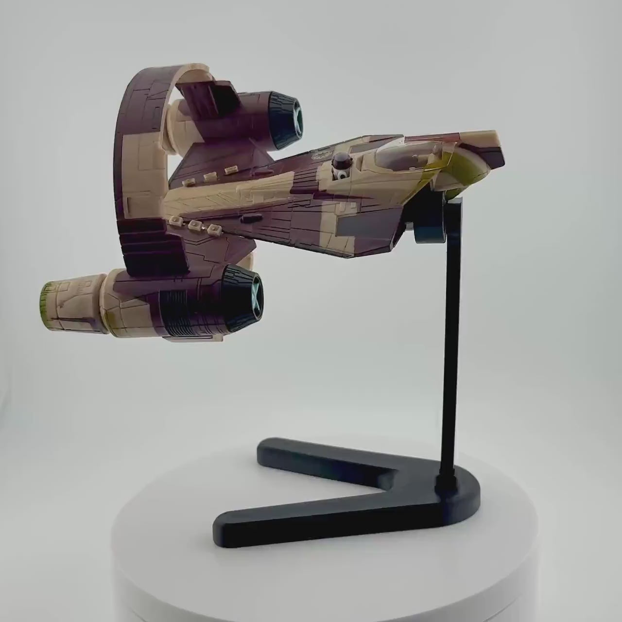 Jedi Starfighter Flight Stand for Micro Galaxy Squadron | Cosmic Swap Flight Stands | Fixed-Height, Multi-Height, Dynamic Packs