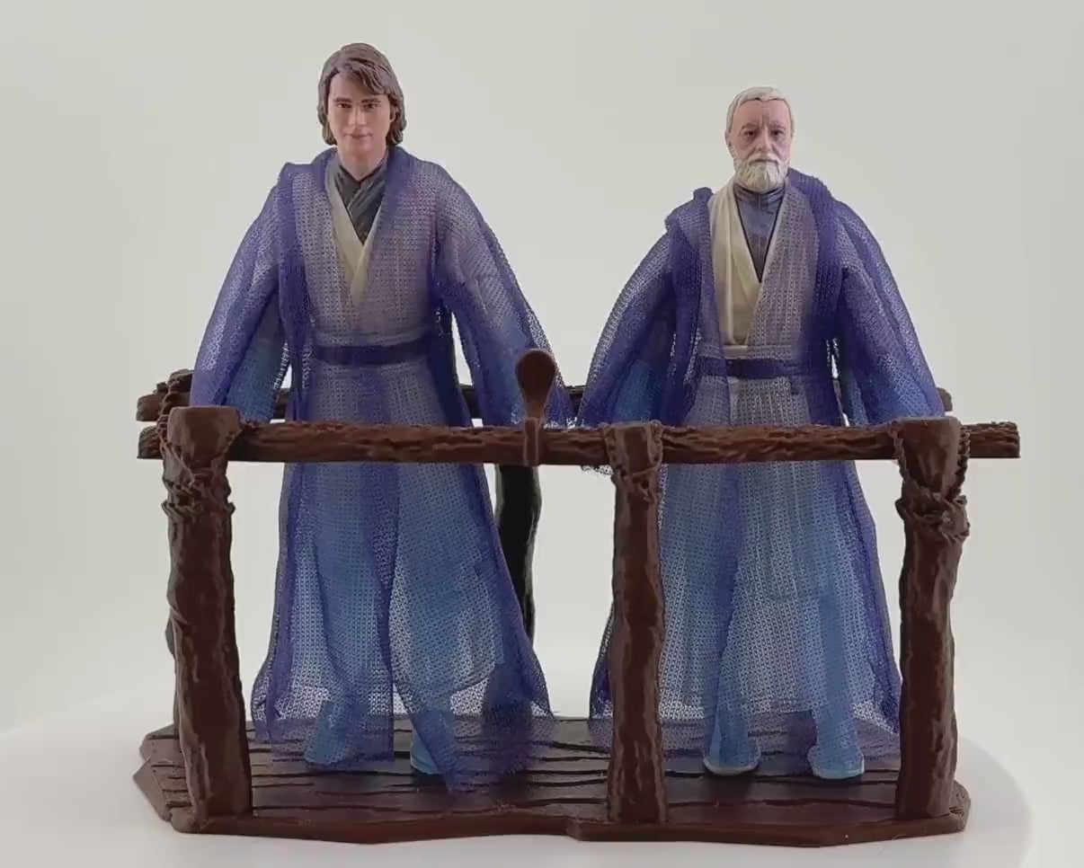 Force Spirit Bridge Display | Force Ghost Bridge Diorama | Star Wars The Vintage Collection | TVC Display Stand | Obi-Wan Anakin Yoda Scene