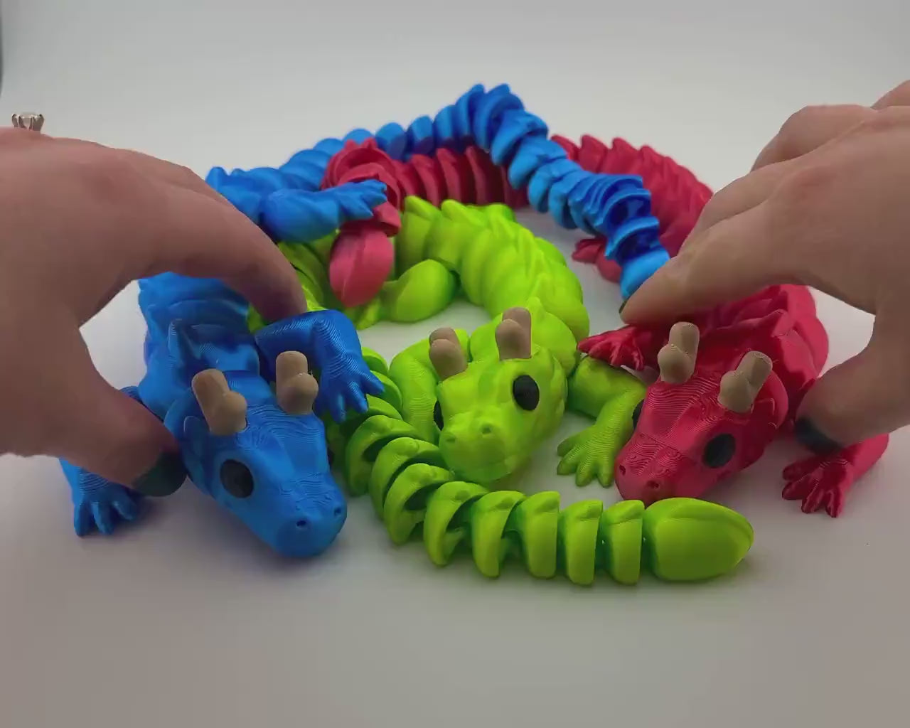 3D Printed Articulated Dragon: Flexi Fidget Desk Toy